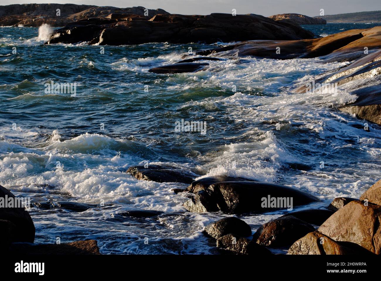 Mare spettacolare nell'arcipelago di Fjällbacka sulla costa occidentale svedese Foto Stock