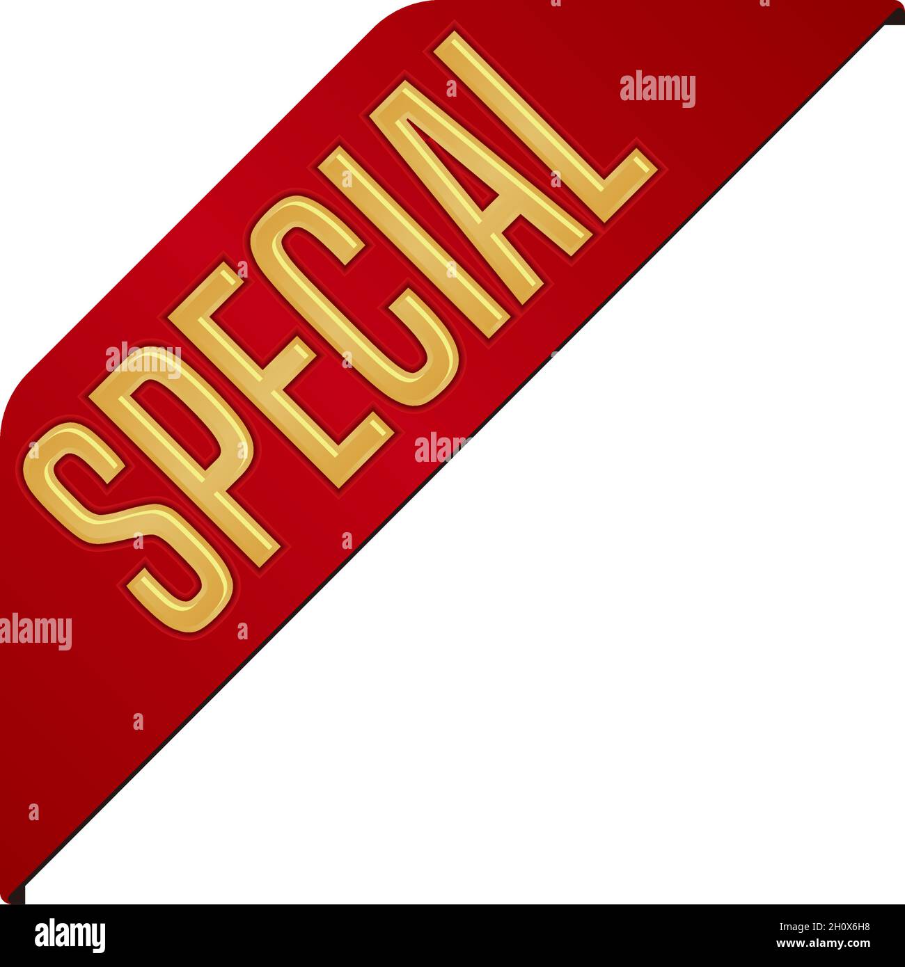 Icona speciale per il sito di ecommerce ecc. ( barra ad angolo ) Illustrazione Vettoriale