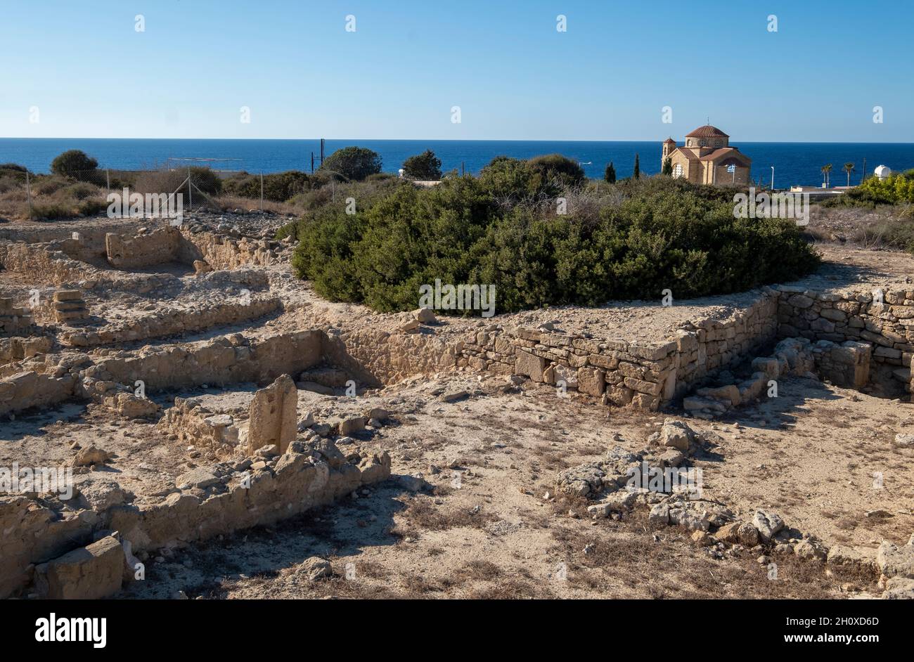 Sito archeologico di Agios Georgios Pegeia, regione di Paphos, Cipro. Foto Stock