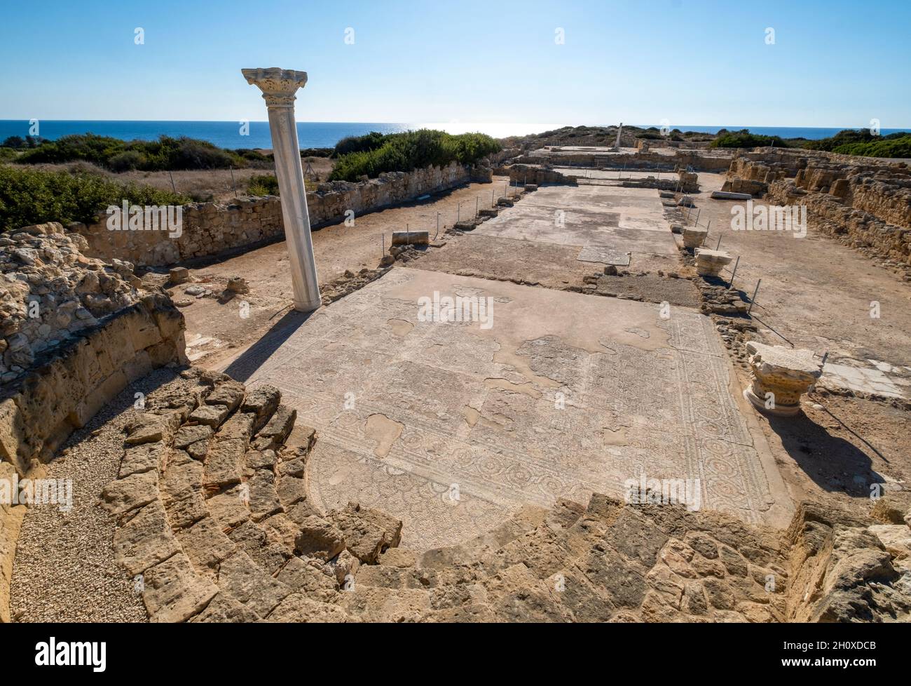 Sito archeologico di Agios Georgios Pegeia, regione di Paphos, Cipro. Foto Stock