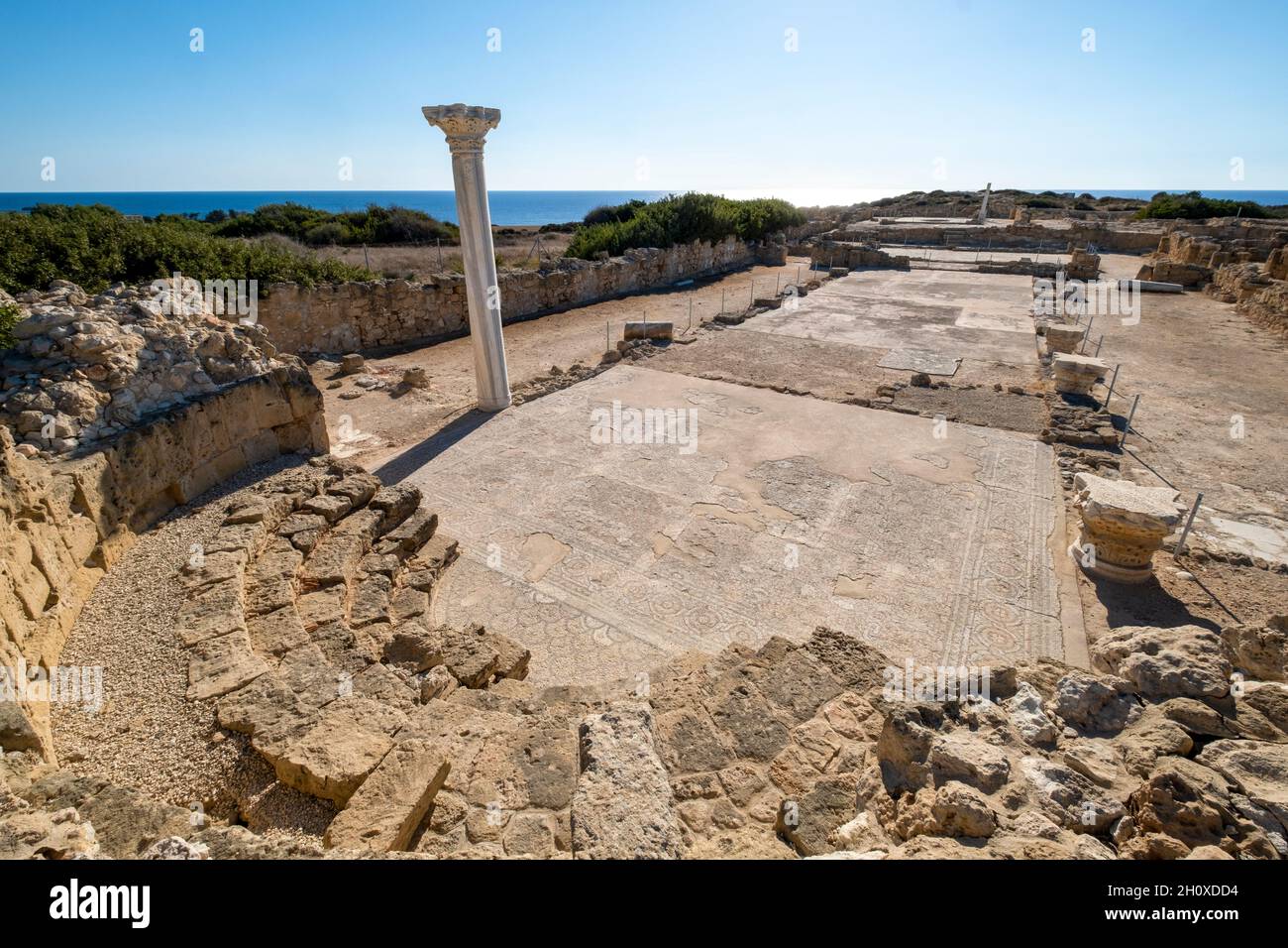 Sito archeologico di Agios Georgios Pegeia, regione di Paphos, Cipro. Foto Stock