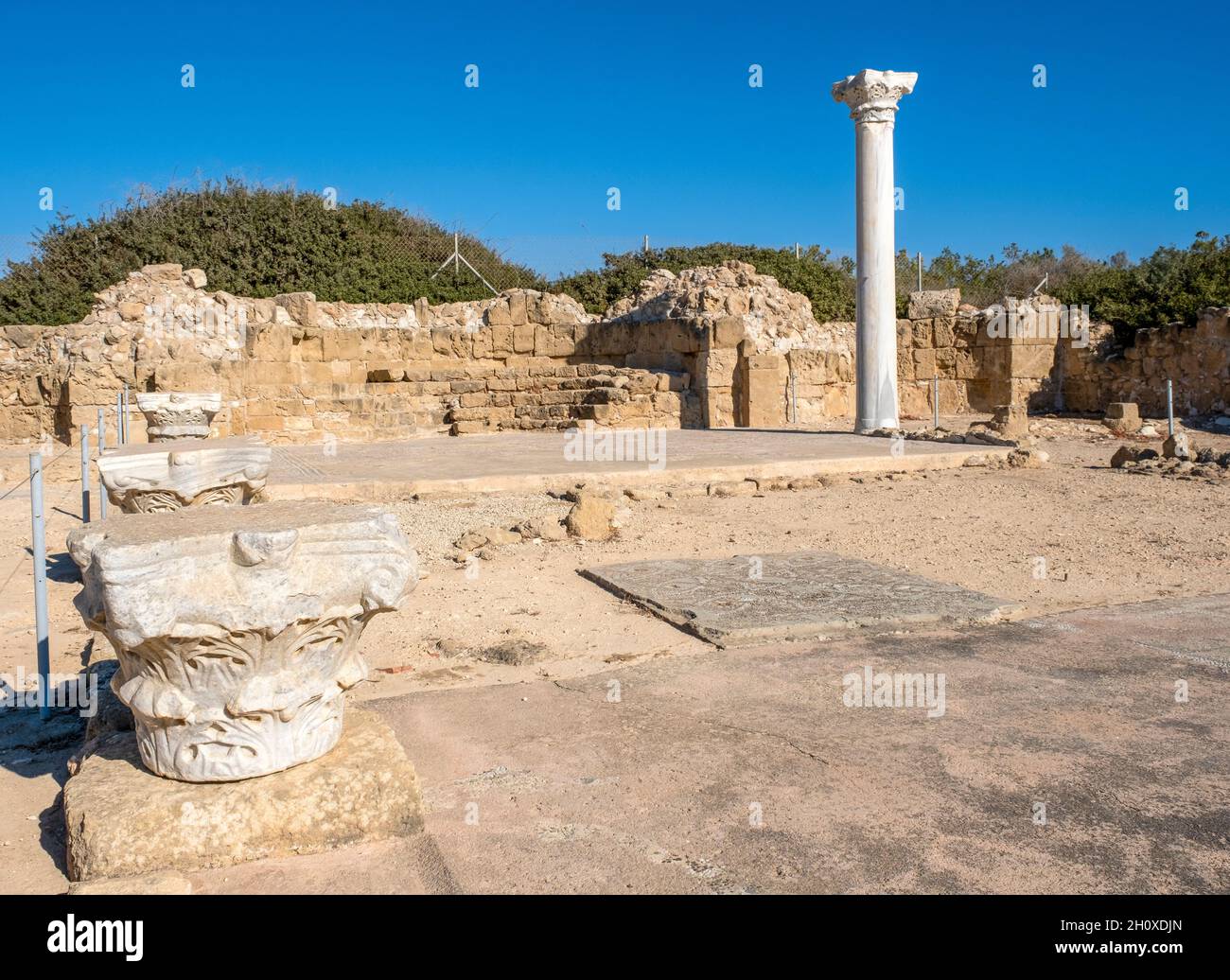 Sito archeologico di Agios Georgios Pegeia, regione di Paphos, Cipro. Foto Stock