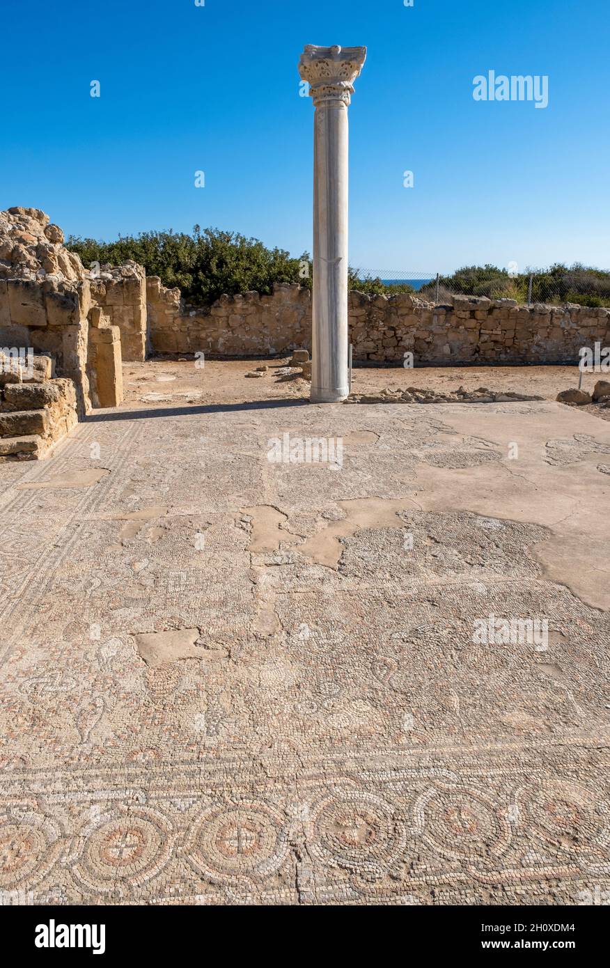 Sito archeologico di Agios Georgios Pegeia, regione di Paphos, Cipro. Foto Stock