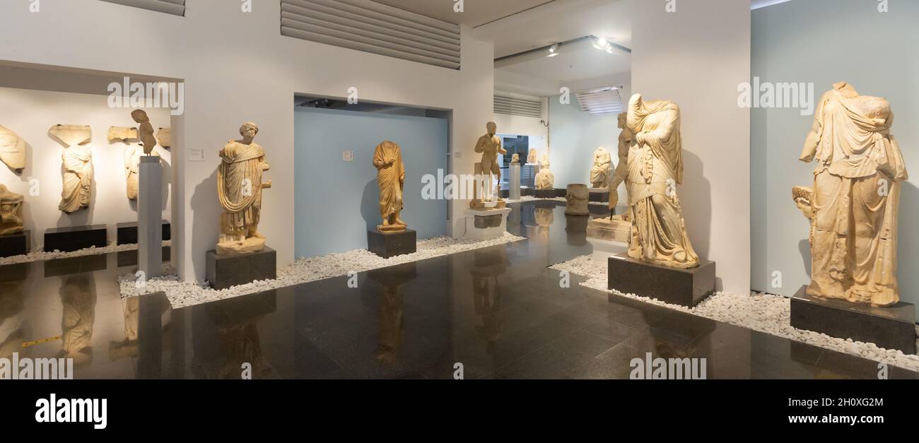 Antiche sculture greche nel Museo di Afrodisia, Turchia Foto Stock