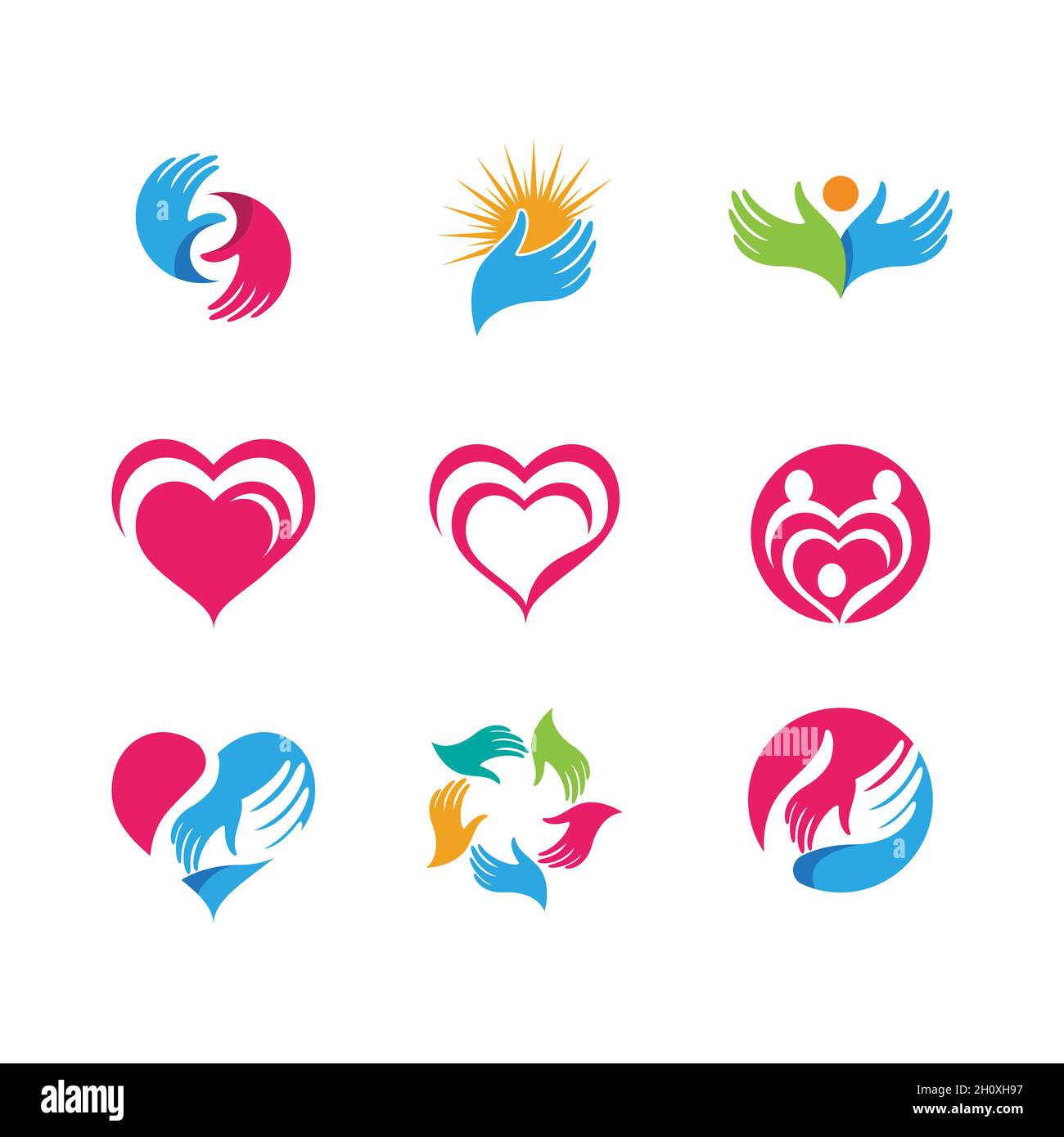 Comunità, rete e icona sociale del modello di progettazione Foto Stock