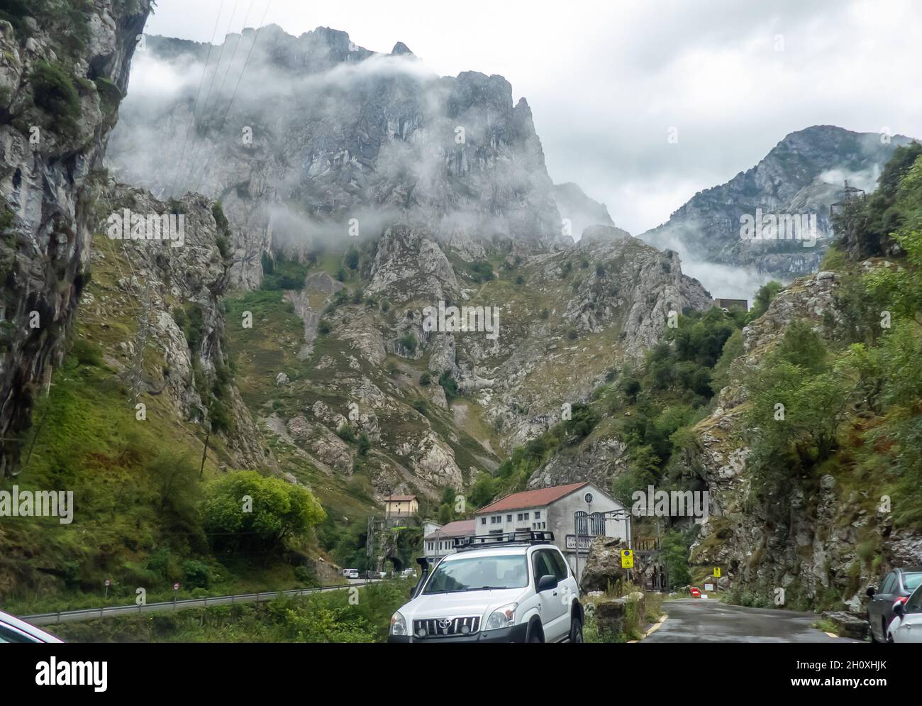 Asturie in Spagna: La Ruta de Cares e la gola del Rio Cares. Foto Stock