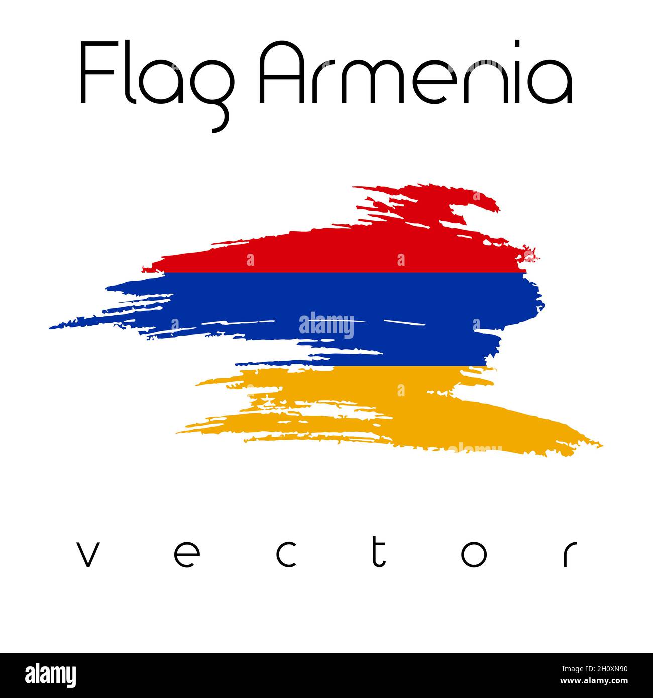 Bandiera dell'Armenia - vettore (bandiera della Repubblica nazionale di Armenia) Foto Stock