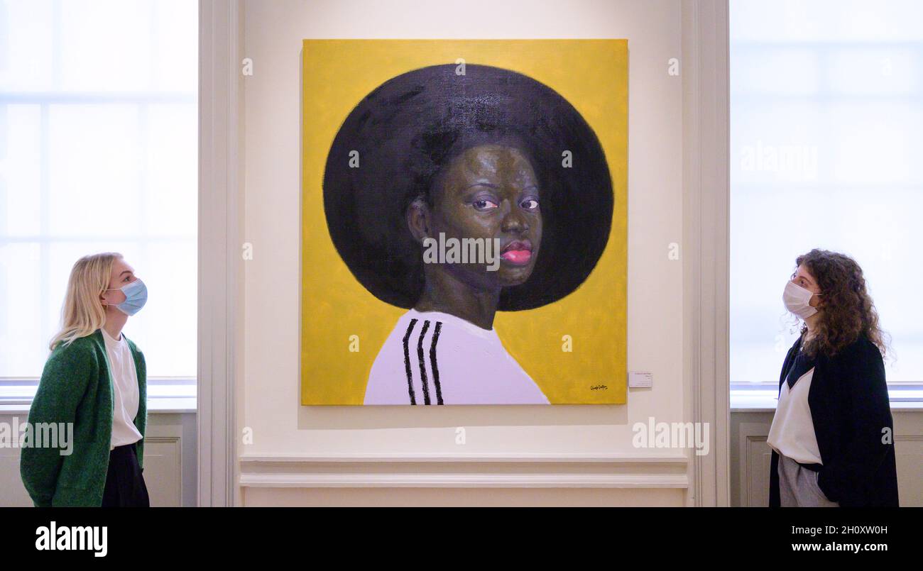 1-54 Contemporary African Art Fair, la fiera d'arte più importante dedicata all'arte contemporanea africana al Somerset House. Immagine: Oluwole Omofemi, Abeni 2. Foto Stock