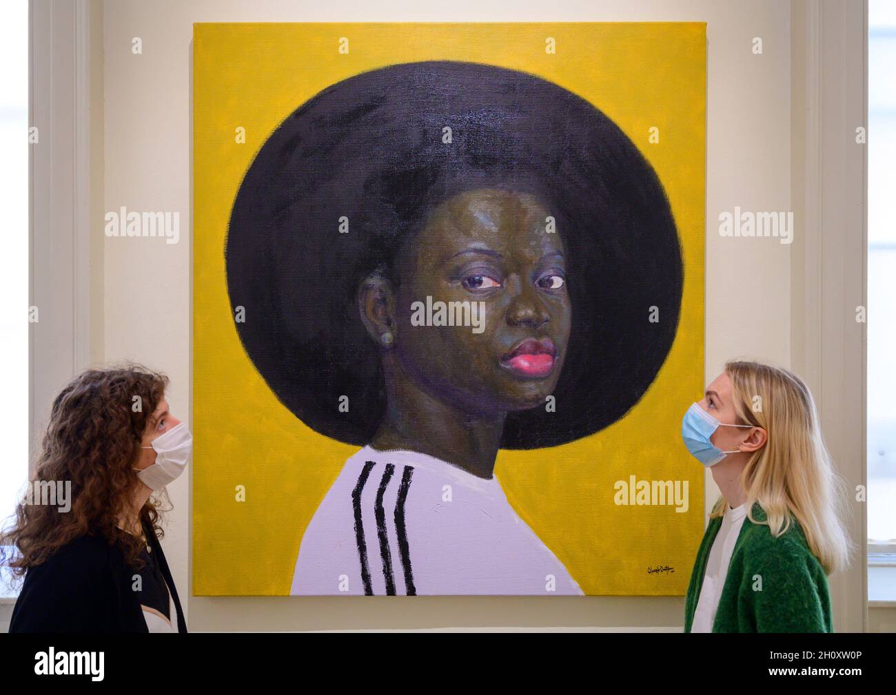 1-54 Contemporary African Art Fair, la fiera d'arte più importante dedicata all'arte contemporanea africana al Somerset House. Immagine: Oluwole Omofemi, Abeni 2. Foto Stock