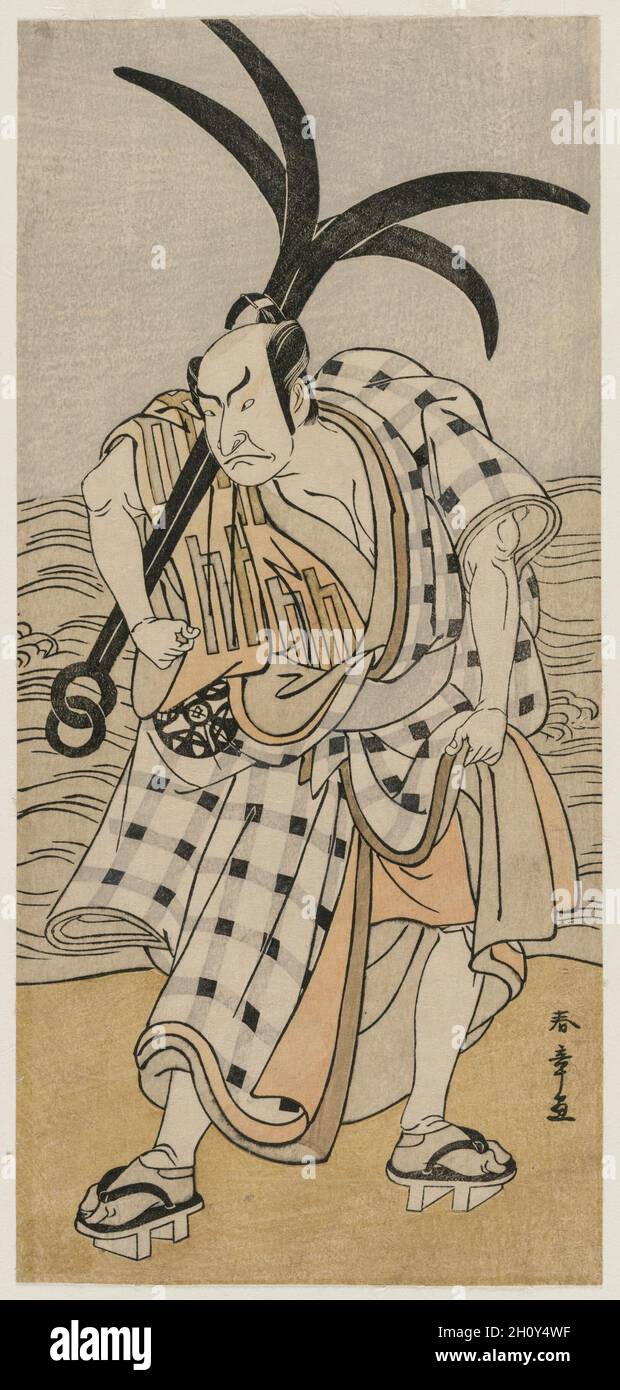 Nakamura Nakazo i come Townsman Holding an Anchor, c.. 1780. Katsukawa Shunshō (giapponese, 1726-1792). Stampa a blocchi di legno a colori; foglio: 31.2 x 14.4 cm (12 5/16 x 5 11/16 pollici). Foto Stock Nakamura Nakazo i come Townsman Holding an Anchor, c.. 1780. Katsukawa Shunshō (giapponese, 1726-1792). Stampa a blocchi di legno a colori; foglio: 31.2 x 14.4 cm (12 5/16 x 5 11/16 pollici). Foto Stock
