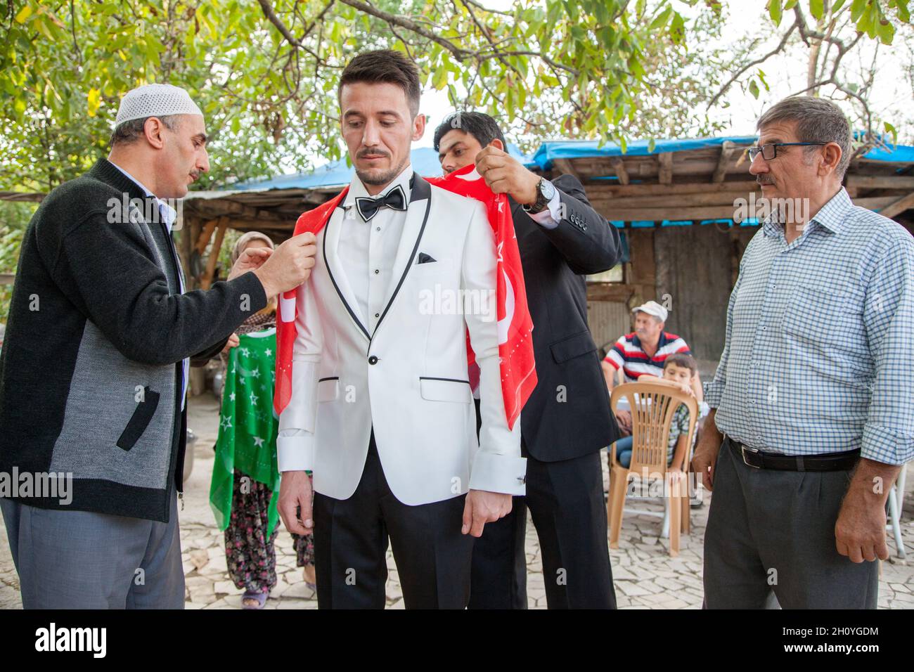 Amasya/Turchia - 10-02-2015:matrimonio tradizionale turco nella provincia di Amasya Foto Stock