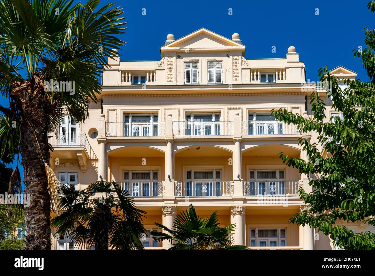 Kroatien, Istrien, Opatija, Hotel Lungomare Foto Stock