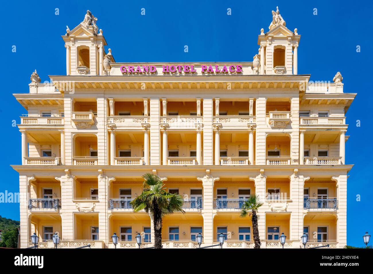Kroatien, Istrien, Opatija, Hotel Lungomare Foto Stock