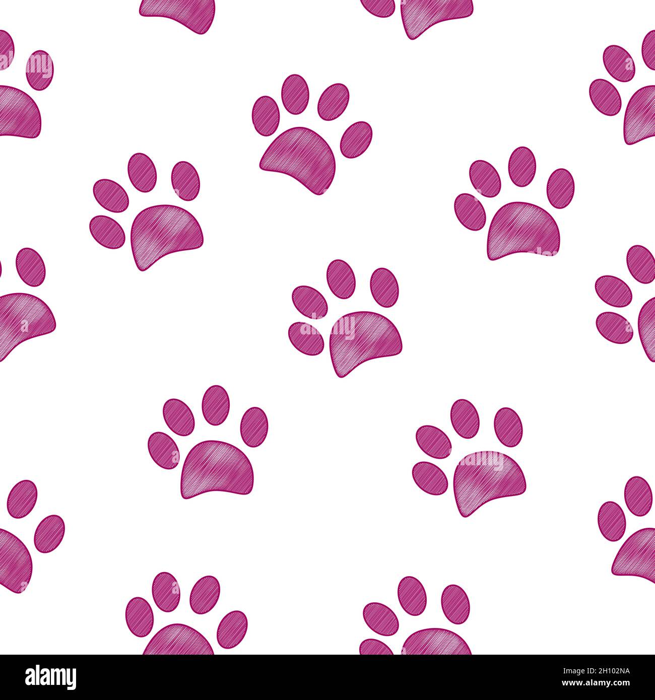 Motivo senza cuciture per il design tessile. Sfondo con stampa di zampe rosa chiaro senza cuciture Illustrazione Vettoriale