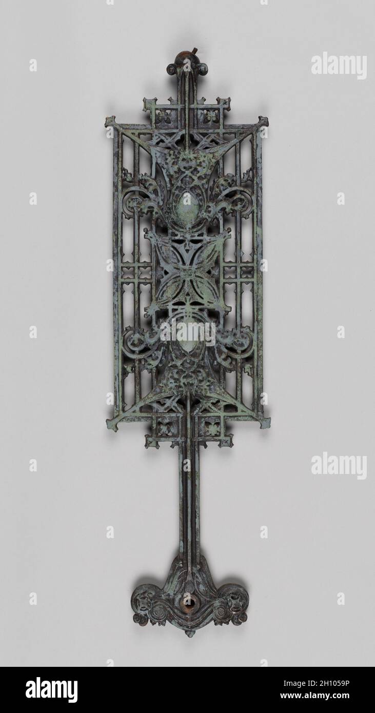 Balustre con pannello progettato per il negozio Schlesinger e Mayer (ora Carson, Pirie, Scott e Company), 1899-1904. George Grant Elmslie (americano, 1871-1952). Ghisa; totale: 89.5 x 25.1 cm (35 1/4 x 9 7/8 poll.). Foto Stock