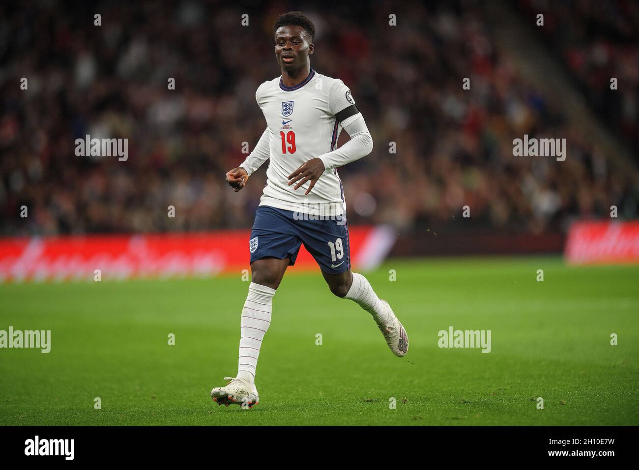 Inghilterra / Ungheria - Coppa del mondo FIFA 2022 - Stadio di Wembley Bukayo Saka in Inghilterra durante la Coppa del mondo di qualificazione a Wembley. Foto : Mark Pain Foto Stock