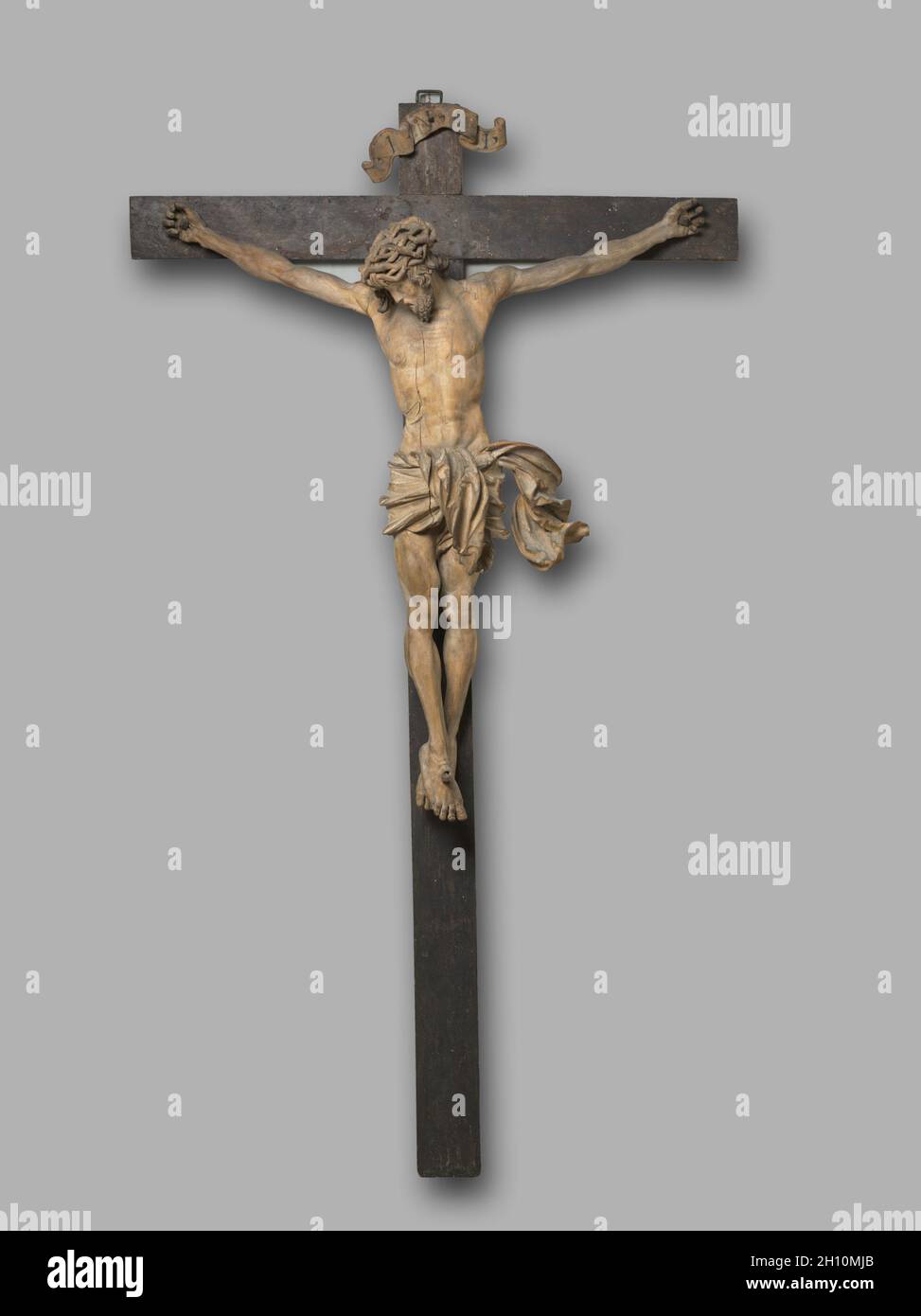 Cristo crocifisso, c. 1525-1530. Hans Leinberger (tedesco). Lindenwood; Parte 1: 105,9 x 108 cm (41 11/16 x 42 1/2 in.); Parte 2: 215,6 x 121,9 cm (84 7/8 x 48 in.). Foto Stock