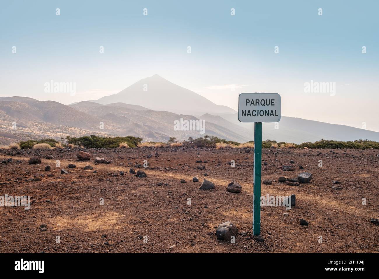 Parco Nazionale del Teide a Tenerife, Vulcano e paesaggio montano Foto Stock