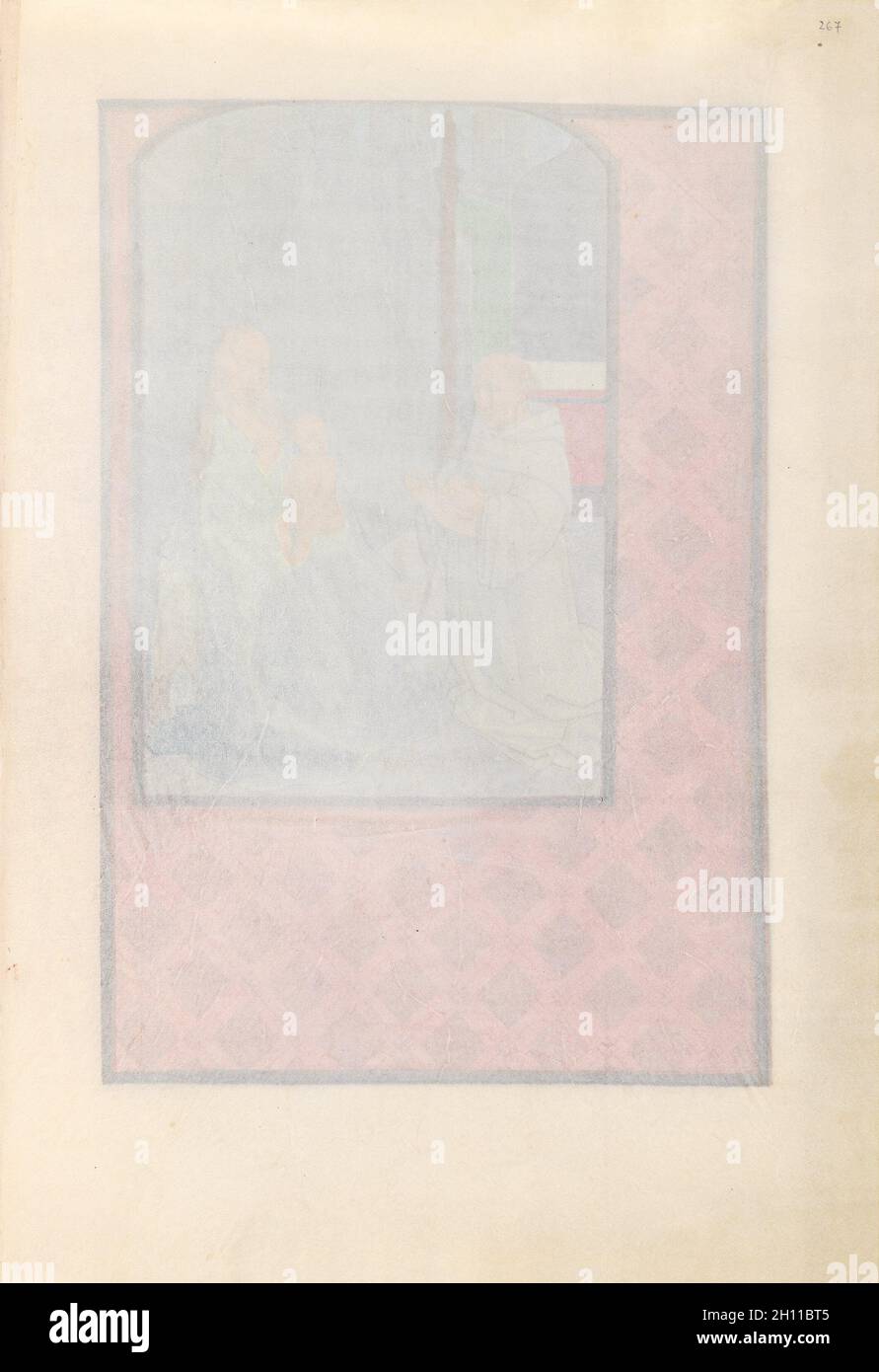 Ore della Regina Isabella la Cattolica, Regina di Spagna: Fol. 267r, c. 1500. Maestro del primo libro di preghiera di Maximillian (Fiammingo, c.. 1444-1519), e associati. Inchiostro, tempera e oro su vellum; codice: 22.5 x 15.2 cm (8 7/8 x 6 pollici). Foto Stock