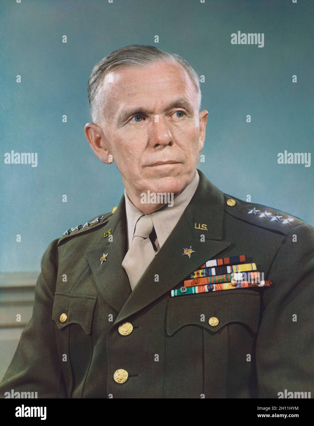 George C. Marshall (1880-1959), leader militare americano e statista, testa e spalle Ritratto in uniforme militare, Harry Warnecke, 1944 Foto Stock