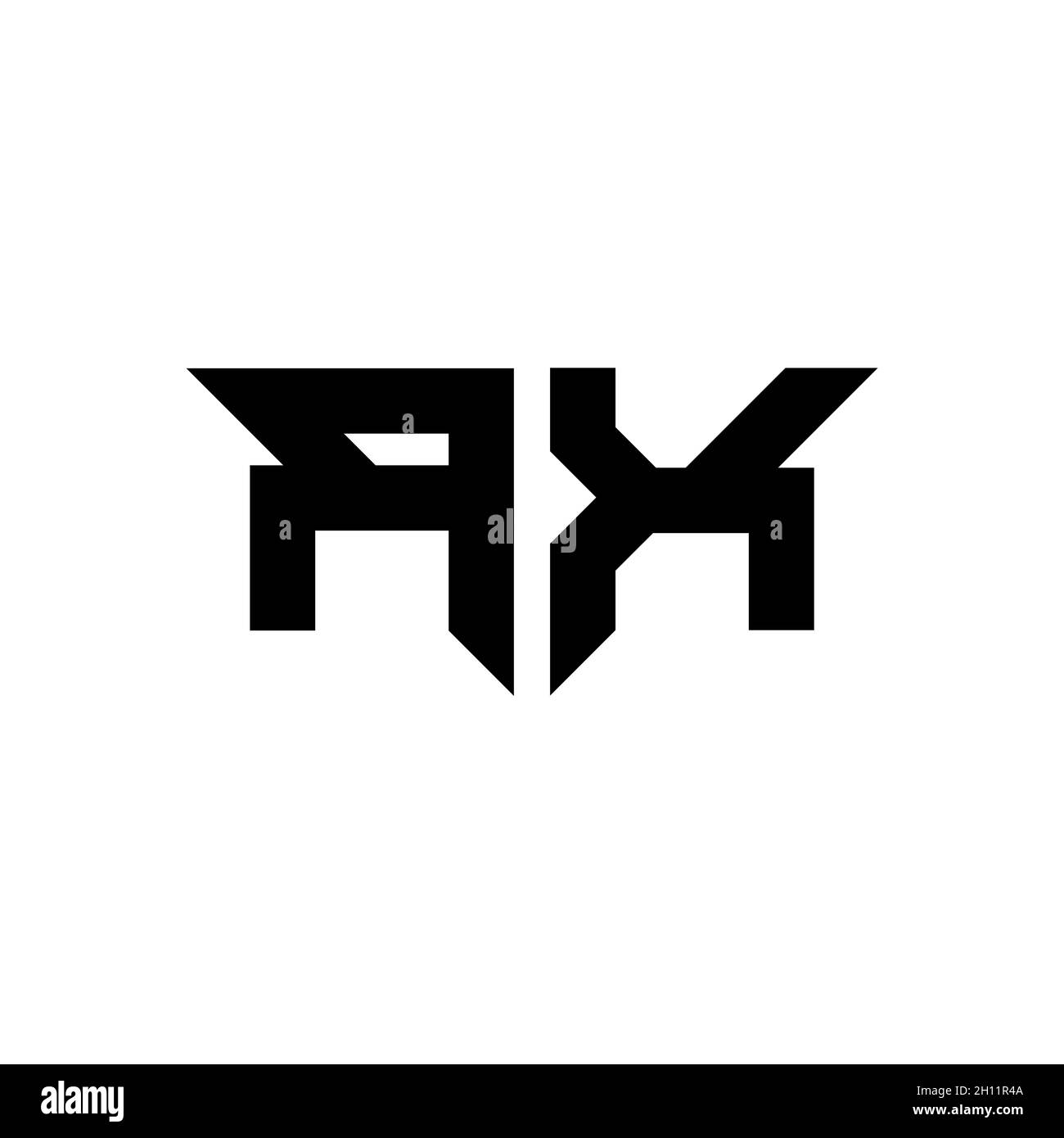 LETTERA del logo Rx Monogram con vettore semplice e moderno modello di design isolato su sfondo bianco Illustrazione Vettoriale