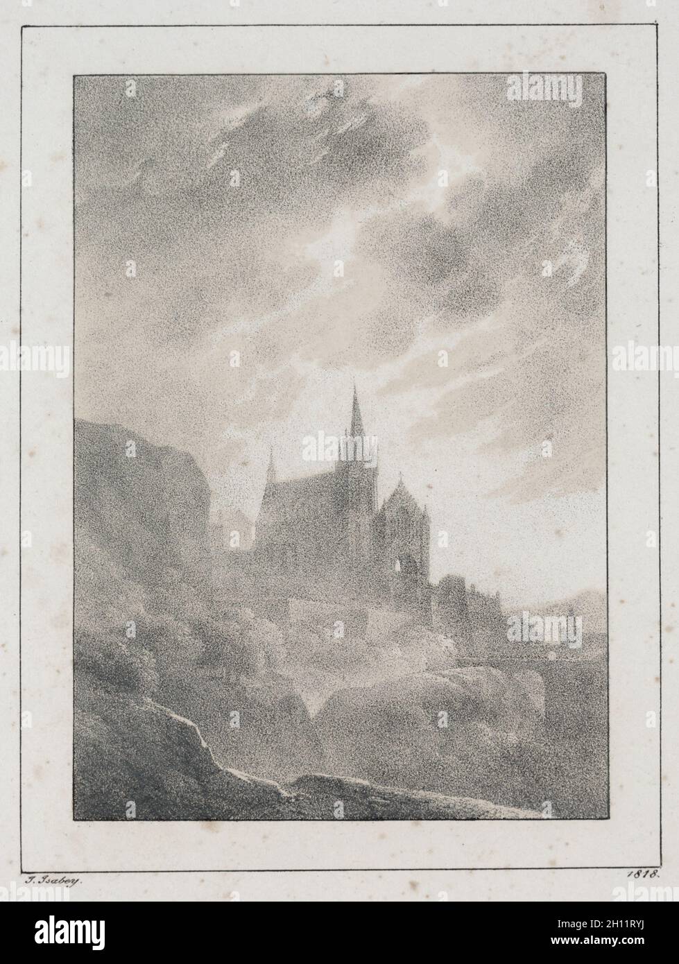 La Cattedrale, 1818. Jean-Baptiste Isabey (francese, 1767-1855). Litografia; Foto Stock