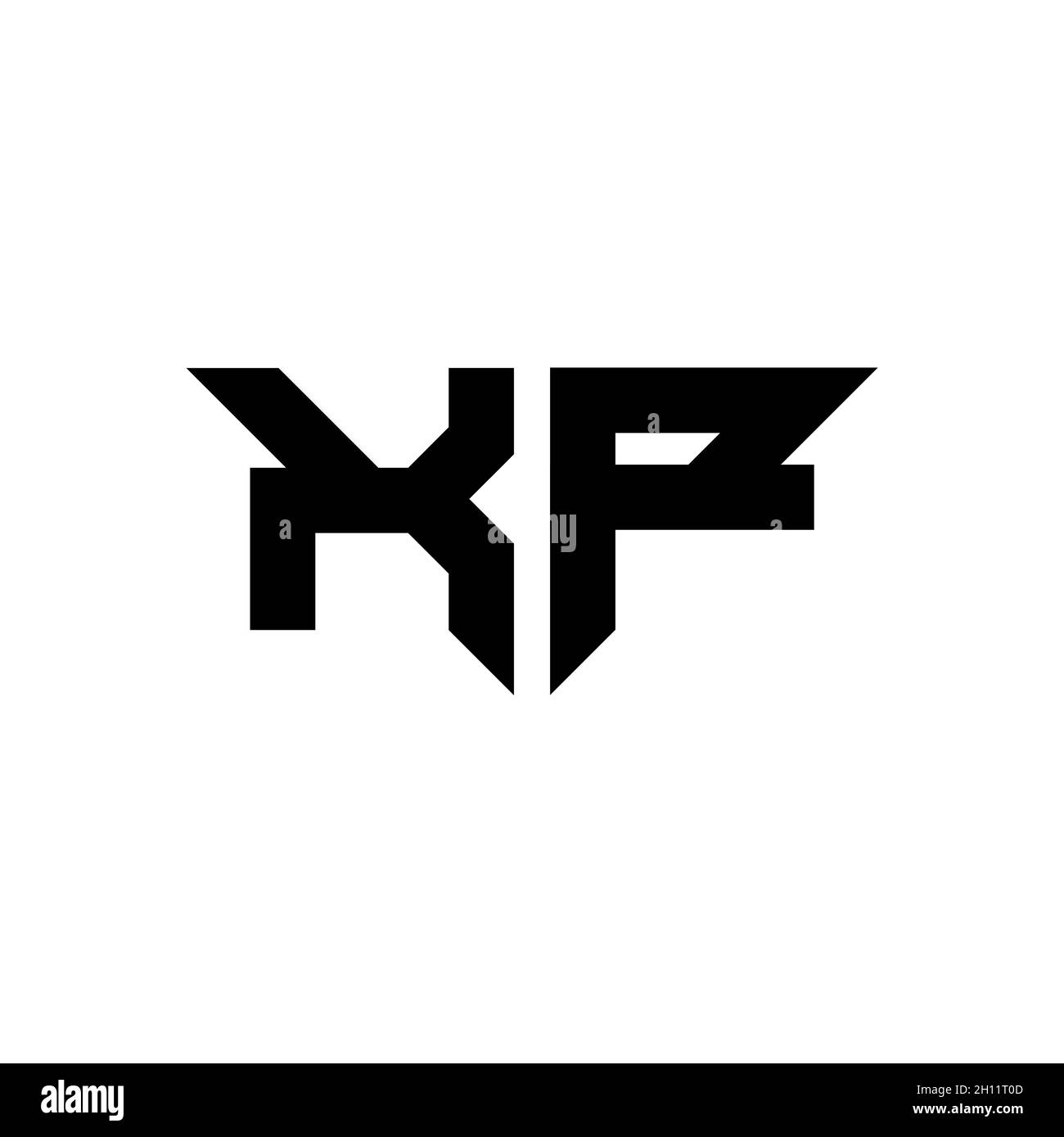 Lettera del logo XP Monogram con vettore semplice e moderno modello di design isolato su sfondo bianco Illustrazione Vettoriale
