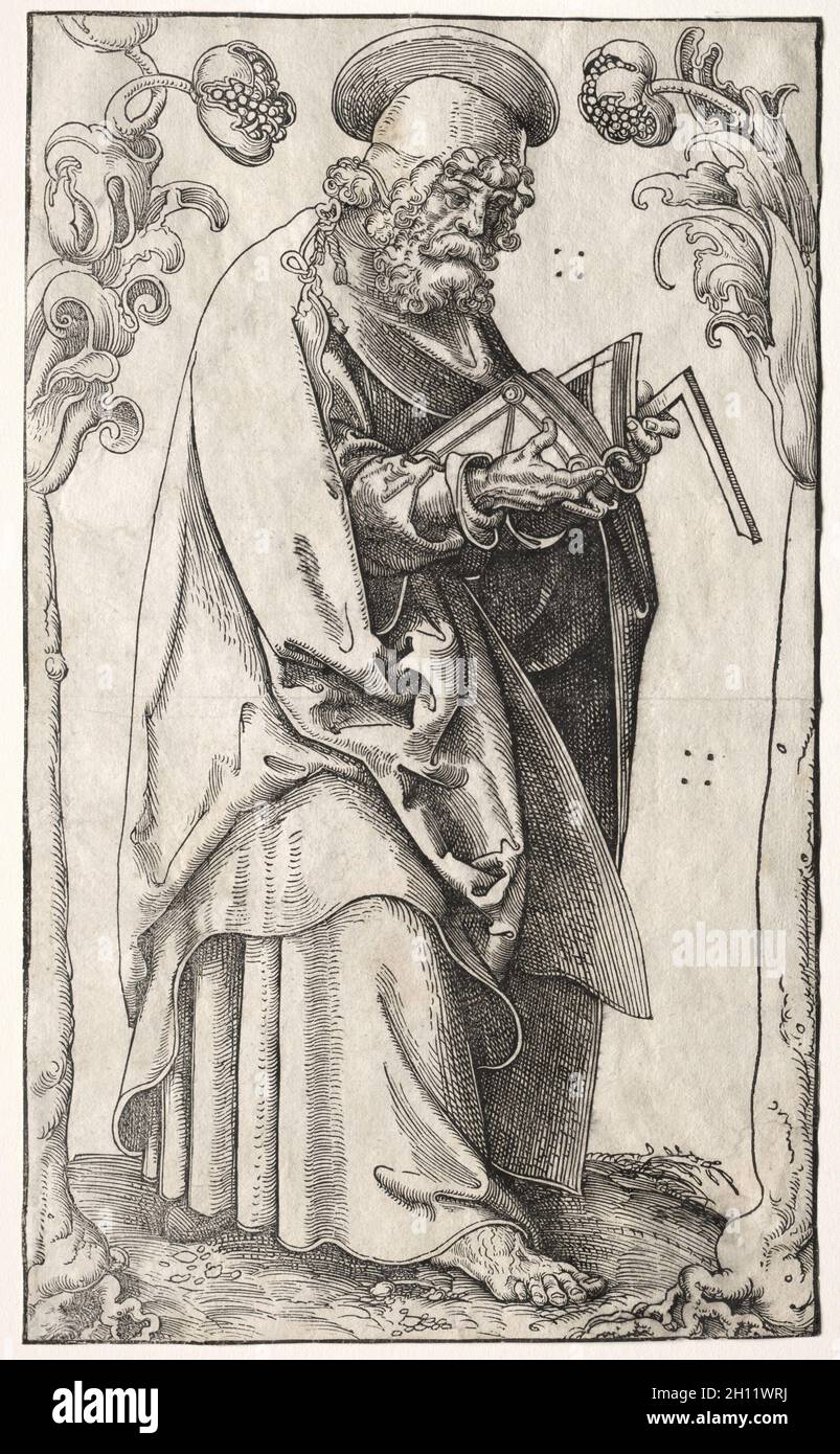 L'apostolo Matteo. Lucas Cranach (tedesco, 1472-1553). Taglio del legno; Foto Stock