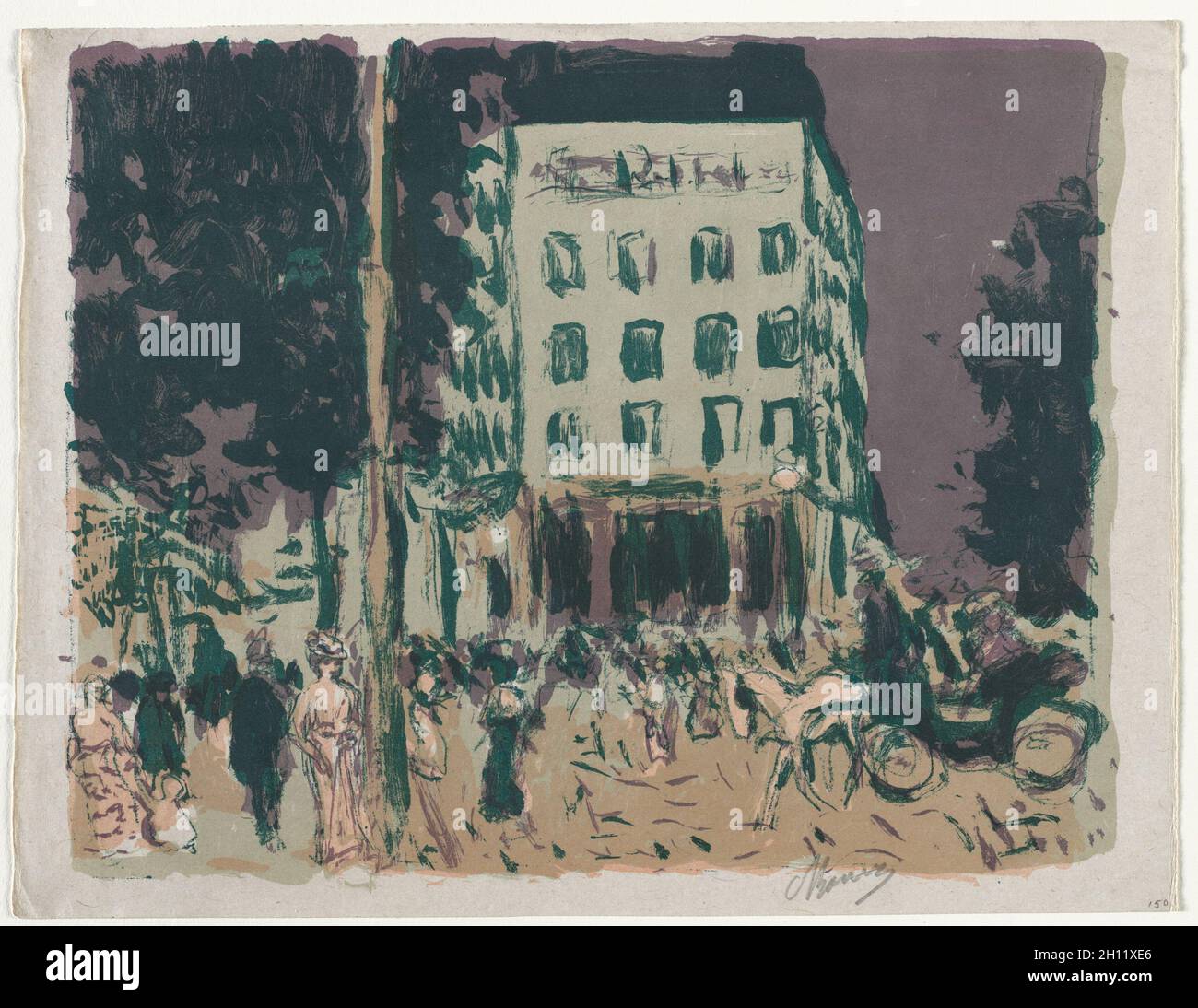 I Boulevards, 1900. Pierre Bonnard (francese, 1867-1947), pubblicato da Insel Verlag. Litografia a colori; foglio: 28 x 36.7 cm (11 x 14 7/16 pollici); immagine: 26.4 x 33.4 cm (10 3/8 x 13 1/8 pollici). Foto Stock