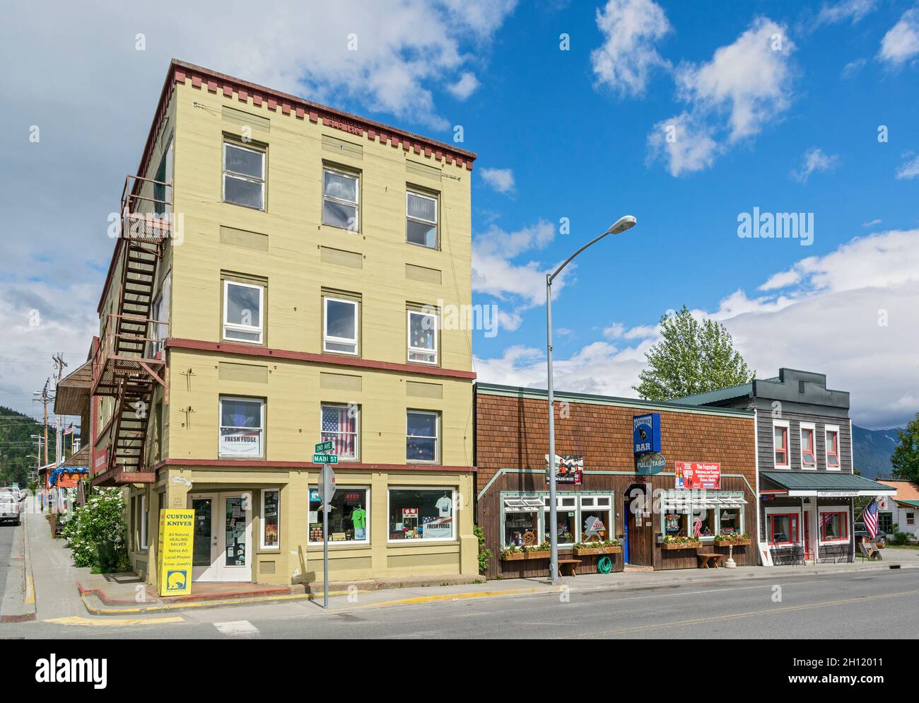 Stati Uniti, Alaska, Haines, centro città Foto Stock