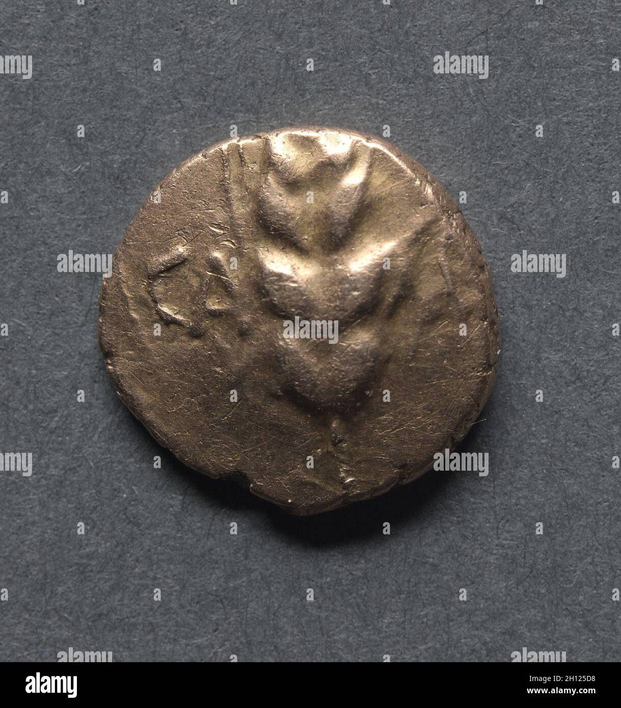 Cunobeline Quarter Stater: Mais (obverse), c.. AD 10–40. Inghilterra (Gran Bretagna antica), i secolo d.C. Oro; diametro: 1.2 cm (1/2 poll.). Foto Stock