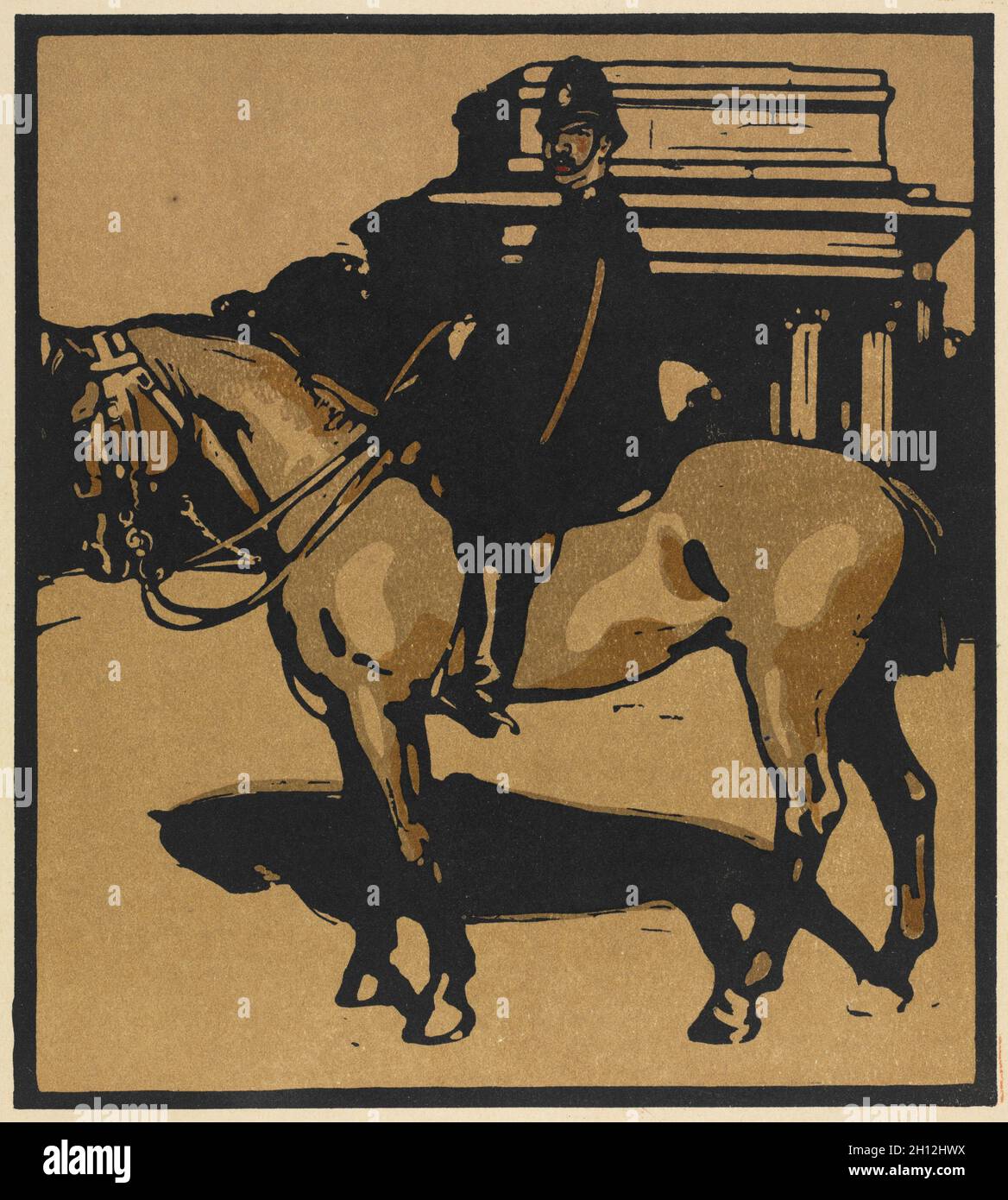 London Types: Poliziotto (Constitution Hill), 1898. William Nicholson (britannico, 1872-1949). Litografia a colori; foglio: 31.8 x 26.4 cm (12 1/2 x 10 3/8 pollici); immagine: 25.4 x 22.9 cm (10 x 9 pollici). Foto Stock