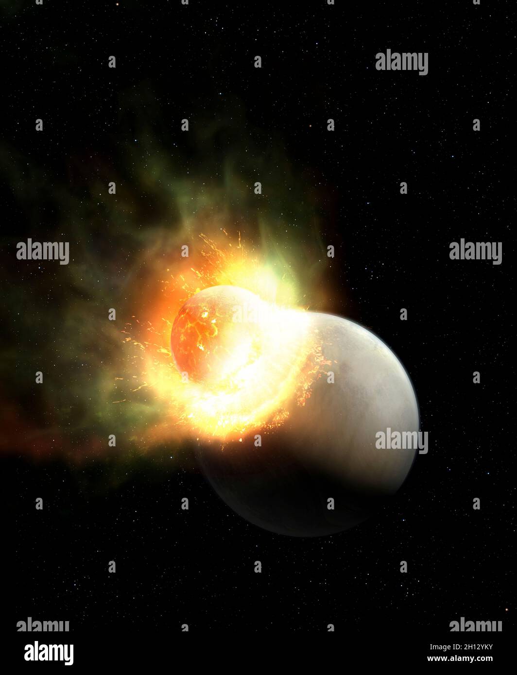 Protoplet Collision Foto Stock