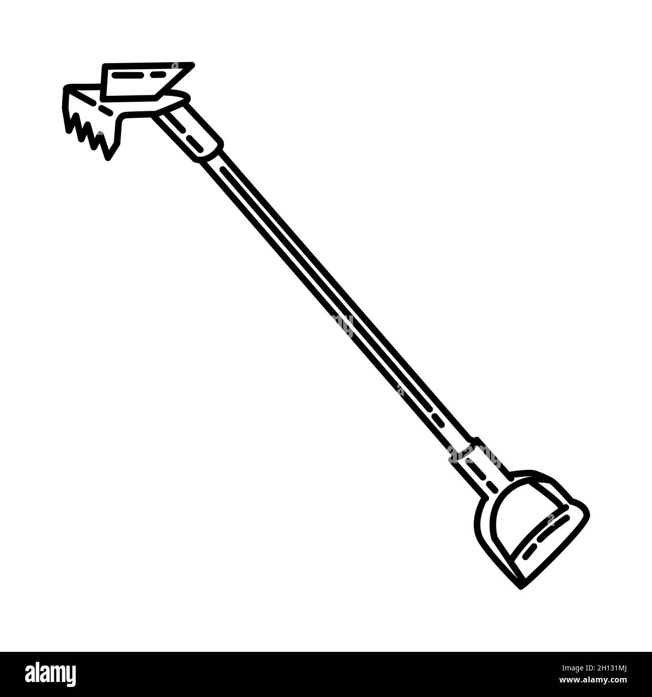 Gancio per cartongesso parte di Accessori per vigili del fuoco e dispositivo di attrezzatura disegno a mano icona Set Vector. Illustrazione Vettoriale