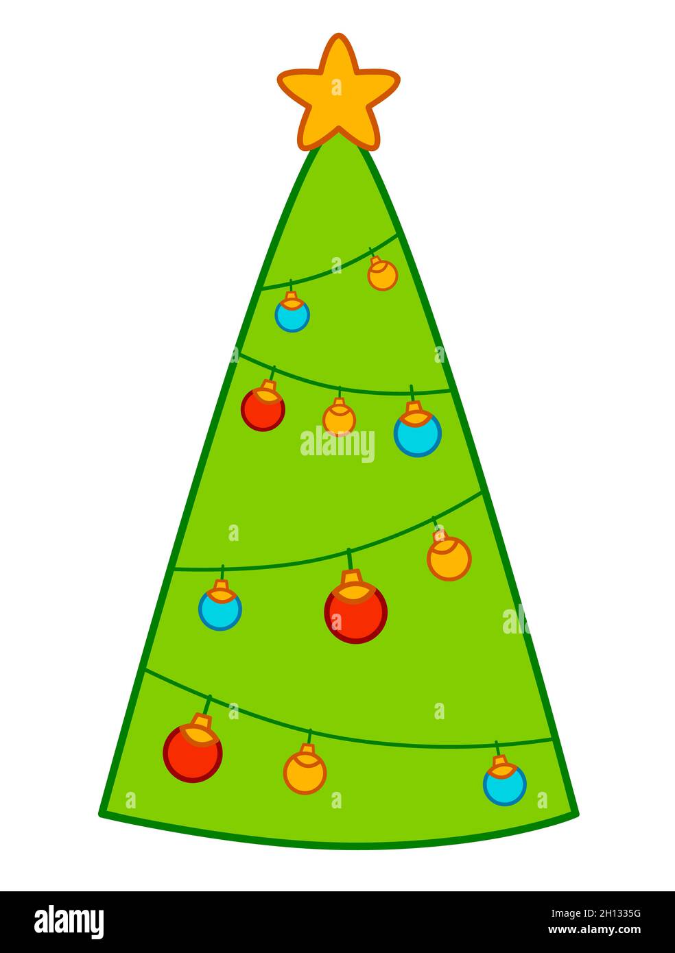 Natale cartoni animati clip art. Albero di Natale clipart illustrazione  Foto stock - Alamy