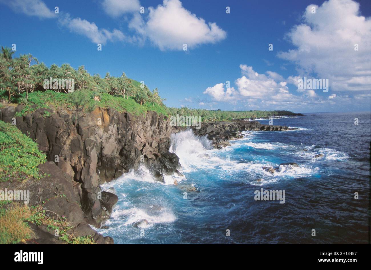 FRANCIA. ISOLA DI REUNION, SAINTE-ROSE, QUAI PATATE Foto Stock