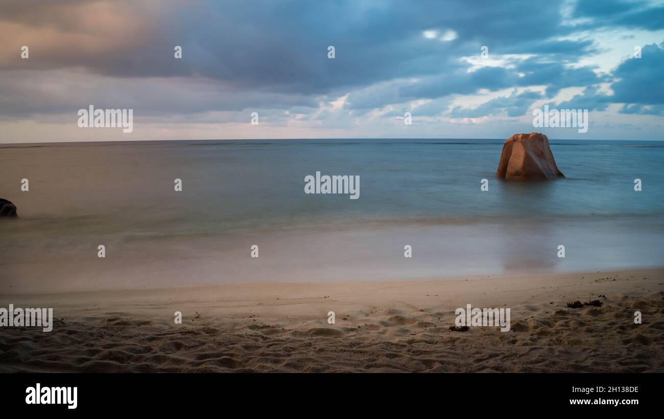 Seychelles paesaggio solitario senza persone Foto Stock