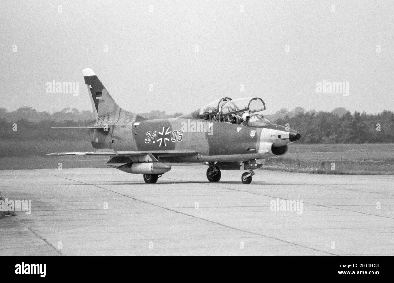 Una Fiat G. 91 Jet Fighter, numero di serie 34+09, dell'Aeronautica militare tedesca. Foto Stock