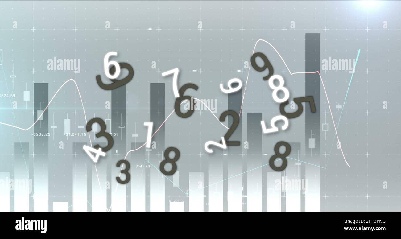 Immagine del trattamento dei dati finanziari Foto Stock