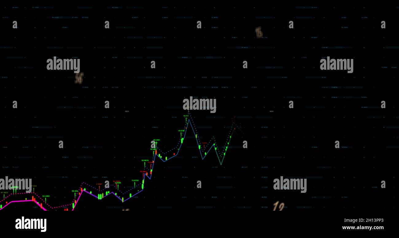 Immagine del trattamento dei dati finanziari Foto Stock