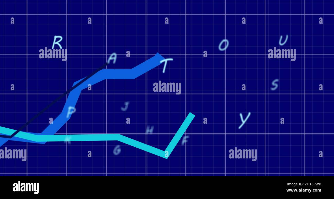 Immagine del trattamento dei dati finanziari Foto Stock