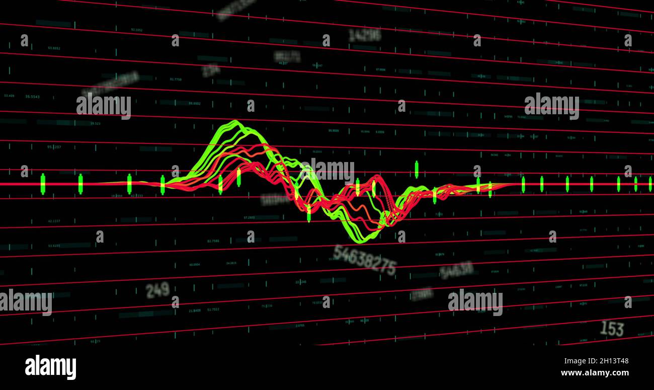 Immagine del trattamento dei dati finanziari Foto Stock