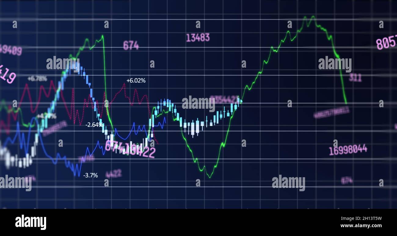 Immagine del trattamento dei dati finanziari Foto Stock