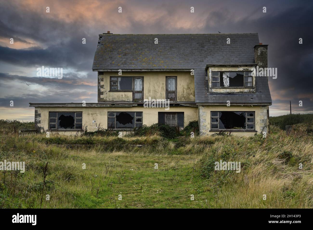 Casa abbandonata Irlanda Foto Stock