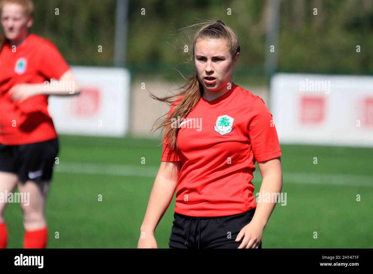 Seren Watkins in azione per Cyncoed Ladies Football Club Foto Stock Seren Watkins in azione per Cyncoed Ladies Football Club Foto Stock