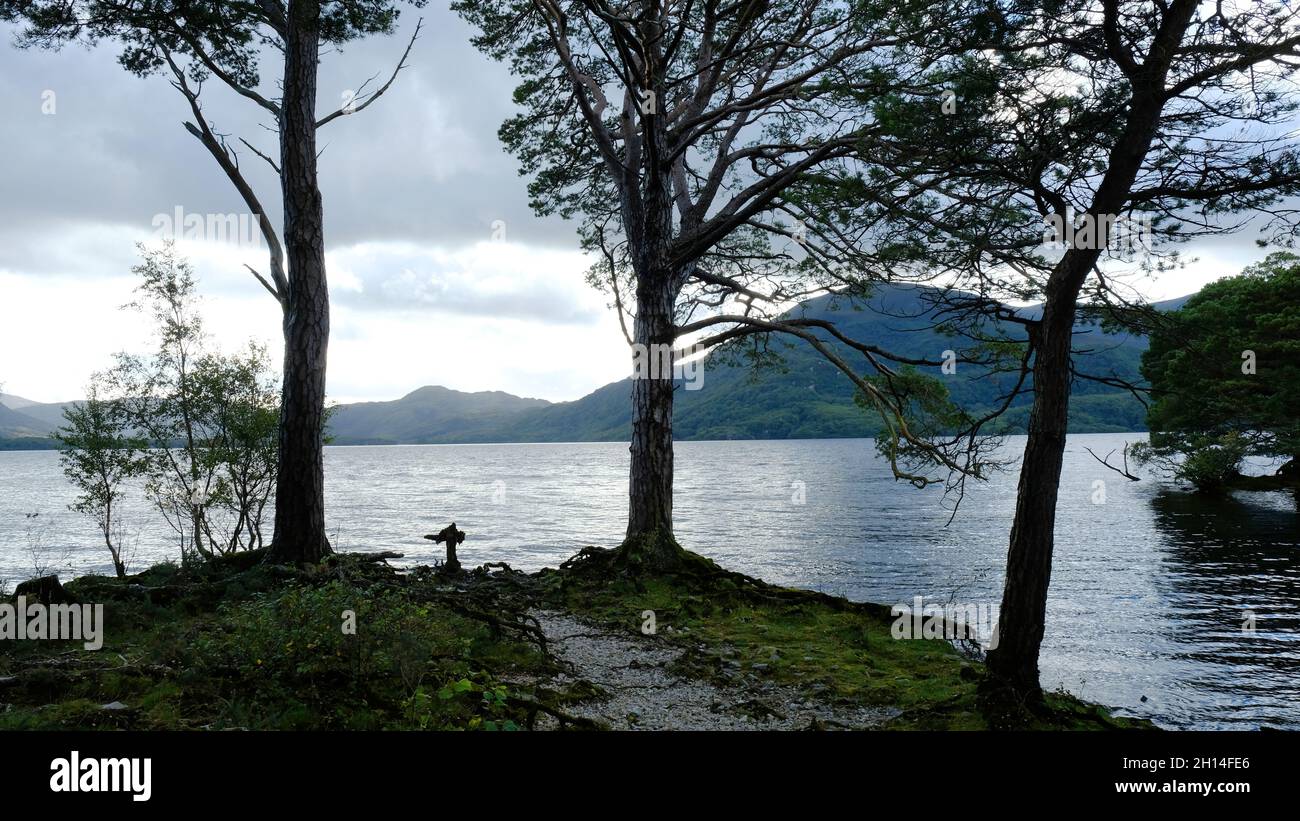 La riva di Lough Leane, Killarney, Contea di Kerry, Irlanda - John Gollop Foto Stock