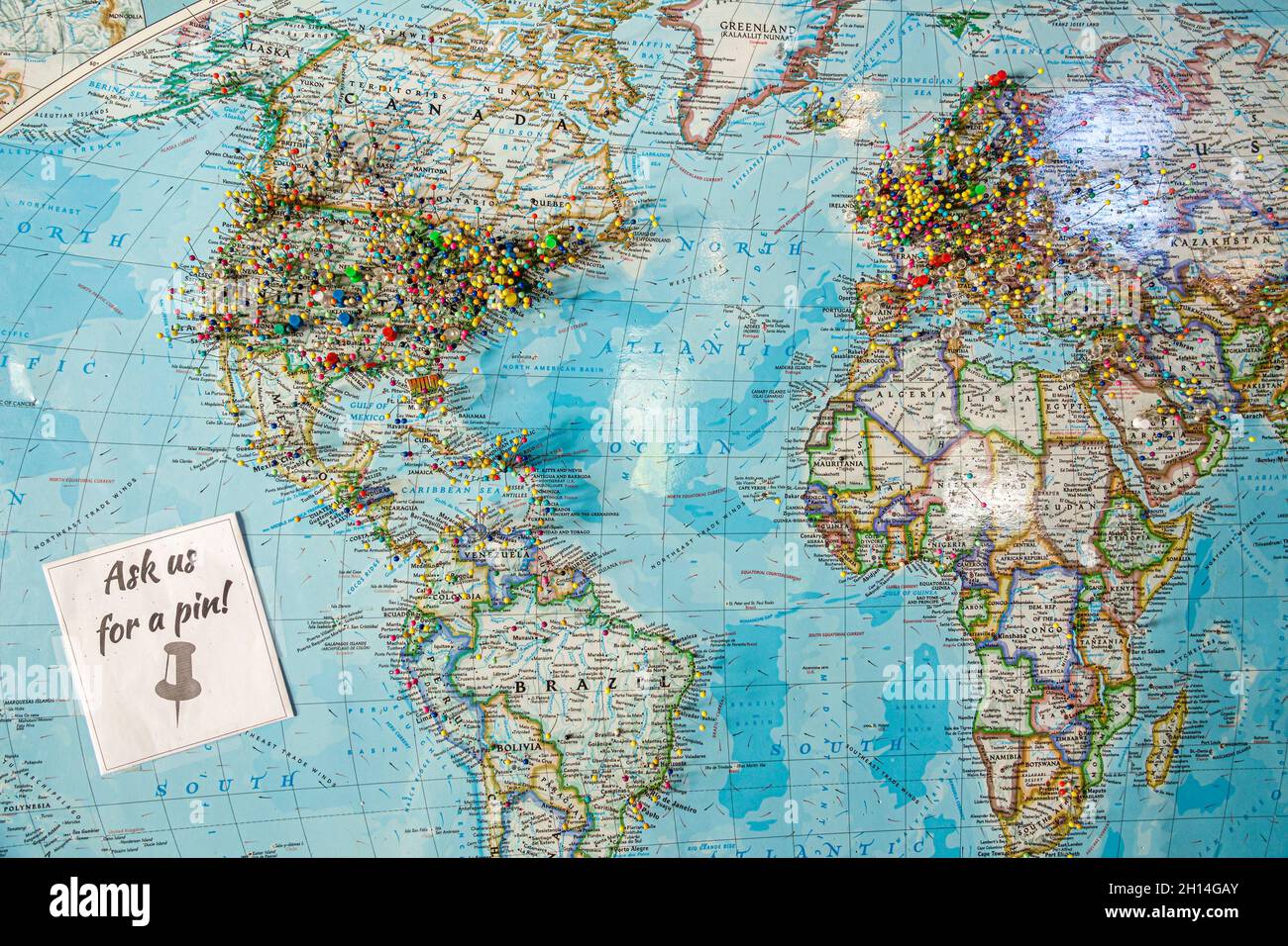 Florida,Kenansville,Orlando,Wild Florida Airboats & Gator Park,mappa del mondo Global Pins mappa Tacks Foto Stock