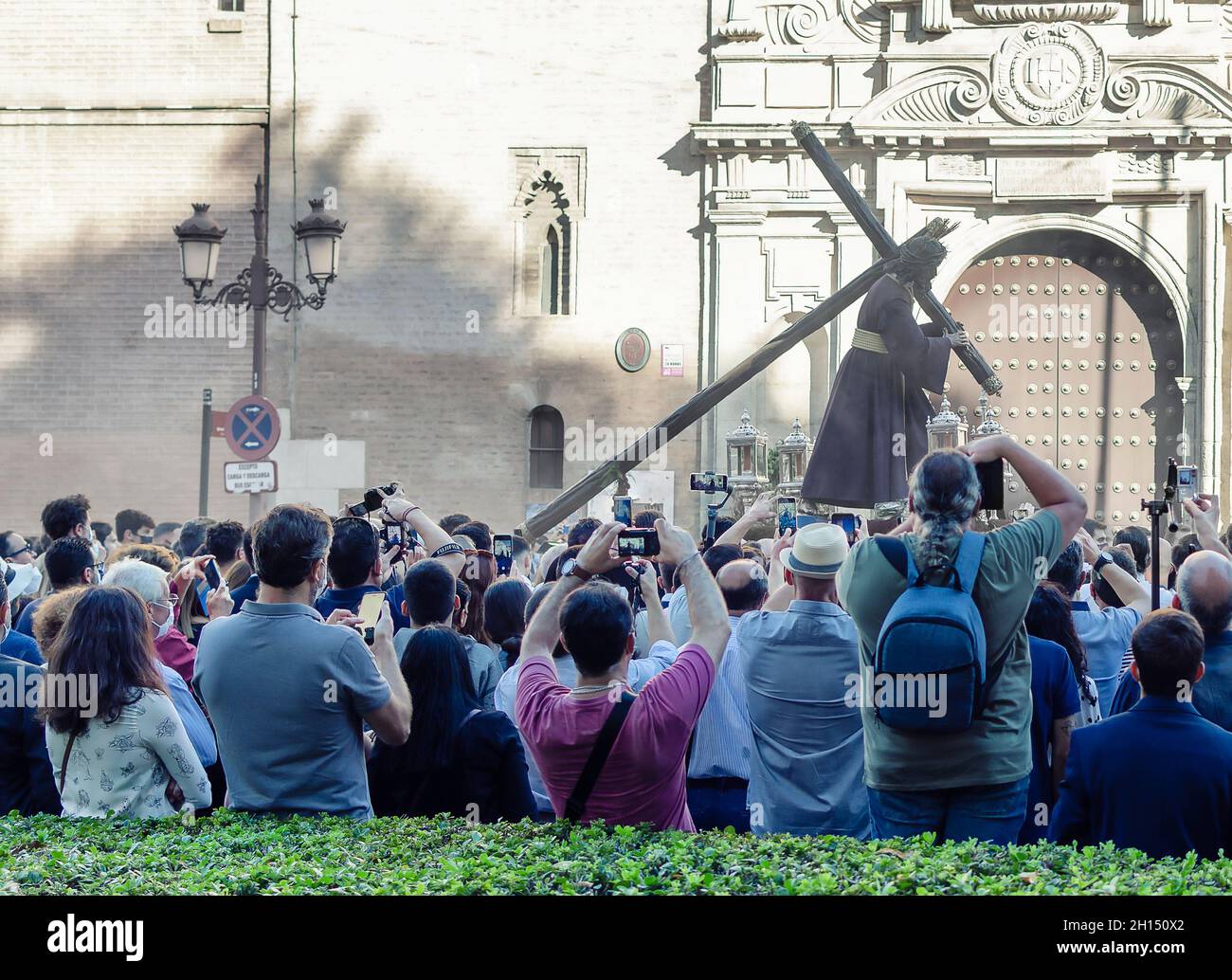 Siviglia, Spagna; 16 ottobre 2021: Trasferimento di Gesù della Grande potenza Foto Stock
