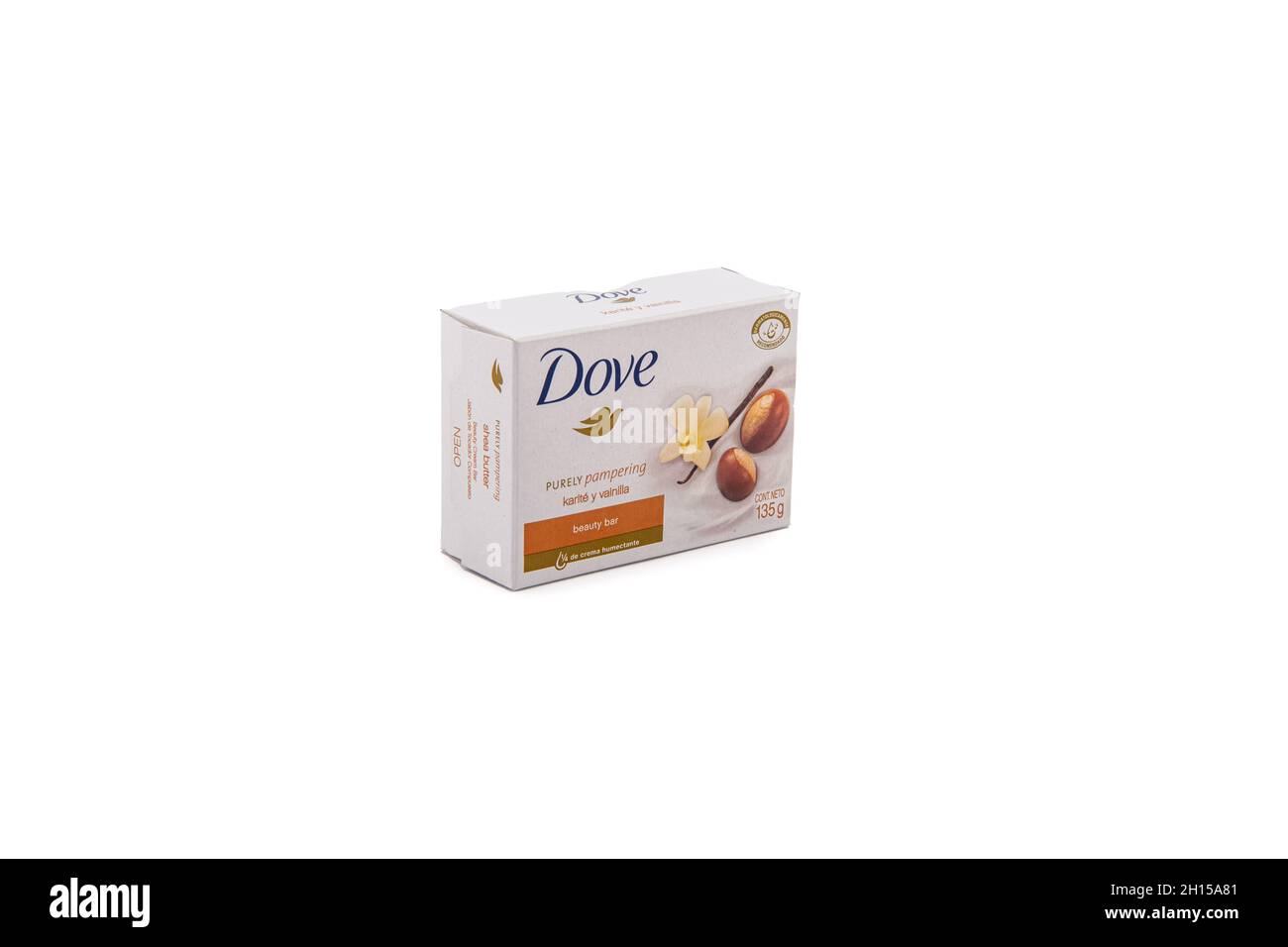 Colomba puramente viziante Beauty Cream Bar sapone burro di kea 135g su sfondo bianco Foto Stock