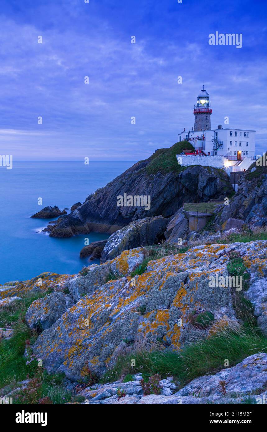 Baily Lighthouse, Howth, County Dublin, Irlanda Foto Stock